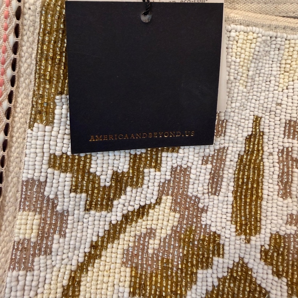 NWT America & Beyond Luxe Love Tote - Hand Beaded Large Tote Excellent gift idea - Picture 6 of 16